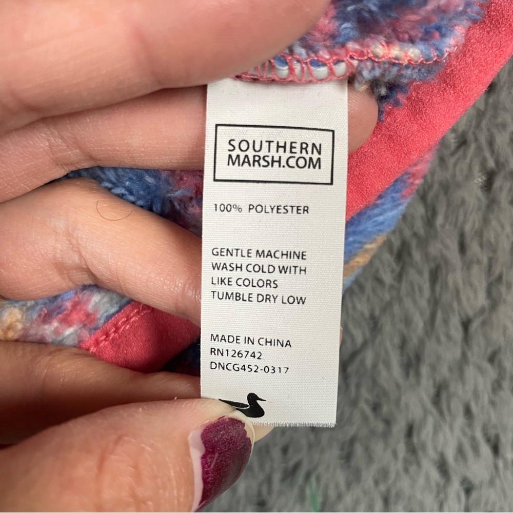 Southern Marsh Dorado Fleece Pullover Women's Size XS Aztec Print 1/4 Zip Retro - Picture 5 of 9